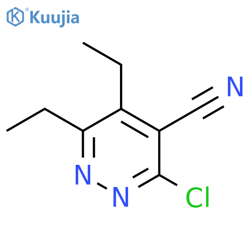 3-chloro-5,6-diethylpyridazine-4-carbonitrile structure