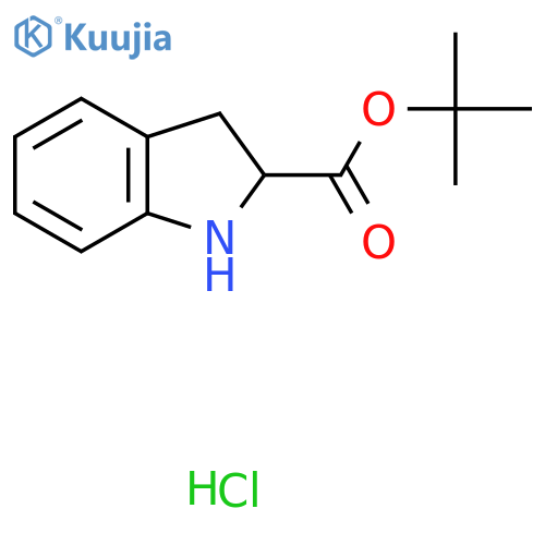 Tert-butyl 2,3-dihydro-1H-indole-2-carboxylate hydrochloride structure