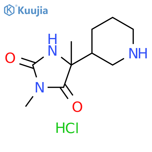 3,5-Dimethyl-5-(piperidin-3-yl)imidazolidine-2,4-dione hydrochloride structure