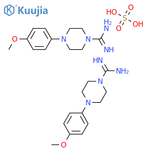 4-(4-methoxyphenyl)piperazine-1-carboxamidine;hemi(sulfuric acid) structure