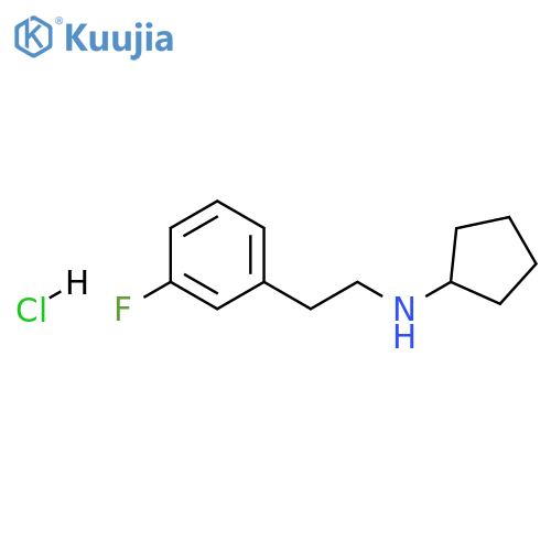 N-2-(3-fluorophenyl)ethylcyclopentanamine hydrochloride structure
