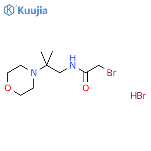 2-bromo-N-(2-methyl-2-morpholino-propyl)acetamide;hydrobromide structure