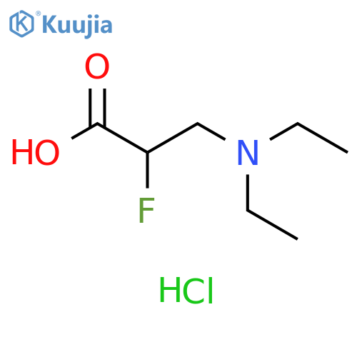 3-(diethylamino)-2-fluoropropanoic acid hydrochloride structure