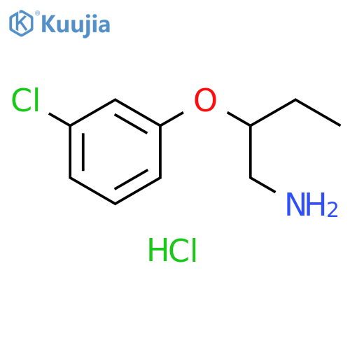 1-(1-aminobutan-2-yl)oxy-3-chlorobenzene hydrochloride structure