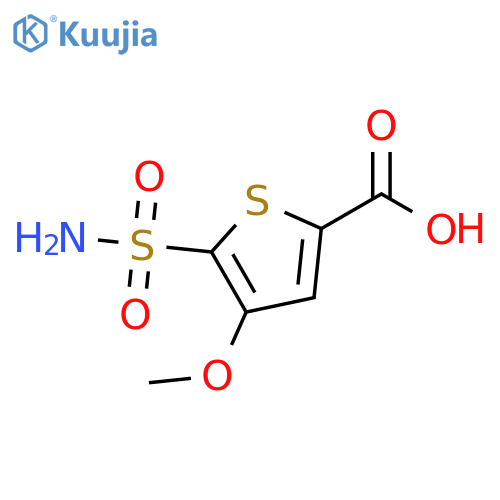 4-methoxy-5-sulfamoylthiophene-2-carboxylic acid structure