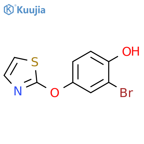 2-bromo-4-(1,3-thiazol-2-yloxy)phenol structure