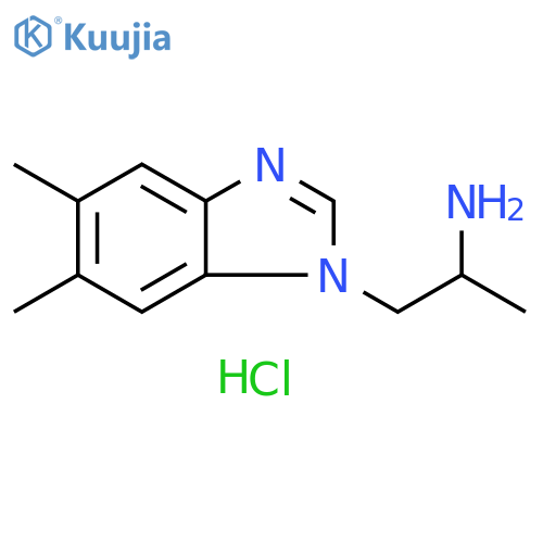 1-(5,6-dimethyl-1H-1,3-benzodiazol-1-yl)propan-2-amine hydrochloride structure