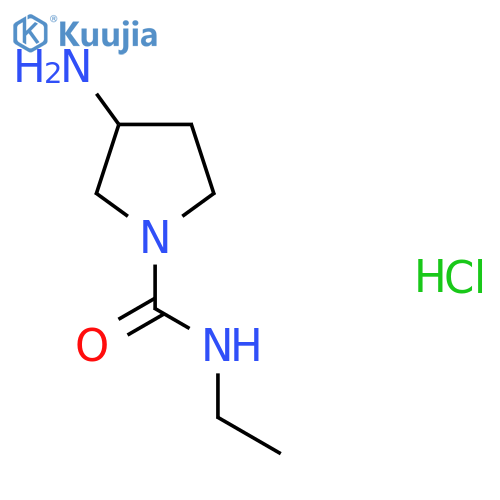 3-amino-N-ethyl-pyrrolidine-1-carboxamide;hydrochloride structure