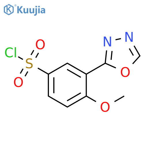 4-methoxy-3-(1,3,4-oxadiazol-2-yl)benzene-1-sulfonyl chloride structure