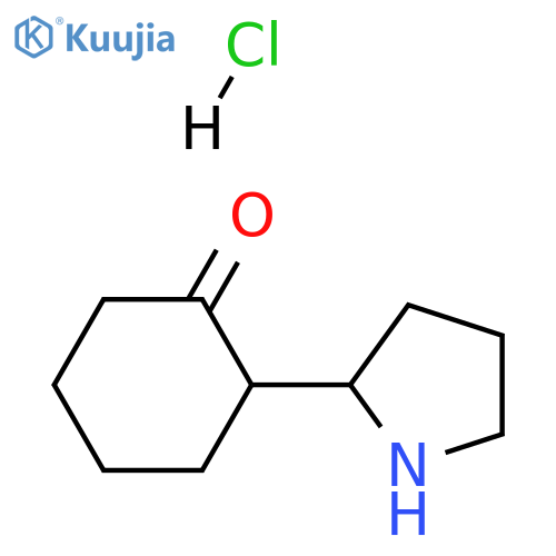 2-(pyrrolidin-2-yl)cyclohexan-1-one hydrochloride structure