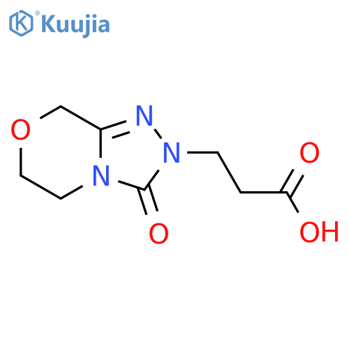 3-{3-oxo-2H,3H,5H,6H,8H-1,2,4triazolo3,4-cmorpholin-2-yl}propanoic acid structure