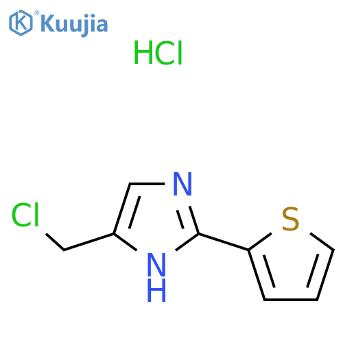 4-(Chloromethyl)-2-(thiophen-2-yl)-1H-imidazole hydrochloride structure