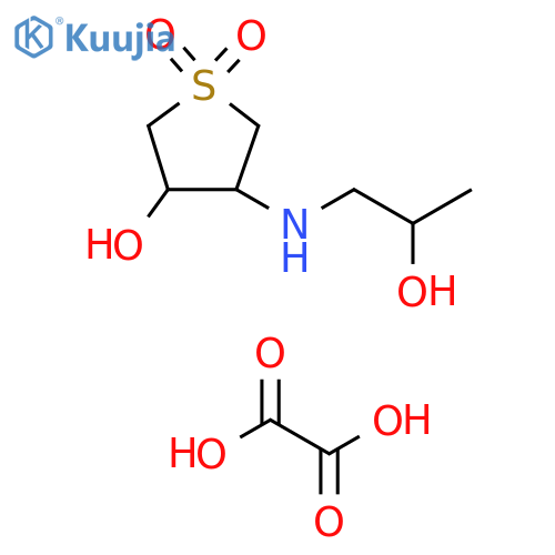 3-hydroxy-4-[(2-hydroxypropyl)amino]-1λ?-thiolane-1,1-dione; oxalic acid structure