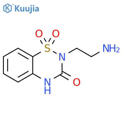 2-(2-aminoethyl)-3,4-dihydro-2H-1lambda6,2,4-benzothiadiazine-1,1,3-trione structure