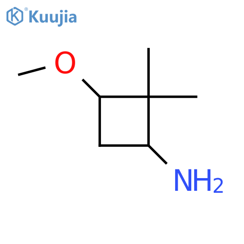 3-Methoxy-2,2-dimethylcyclobutan-1-amine structure