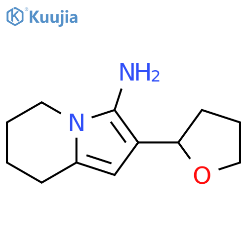 2-(oxolan-2-yl)-5,6,7,8-tetrahydroindolizin-3-amine structure