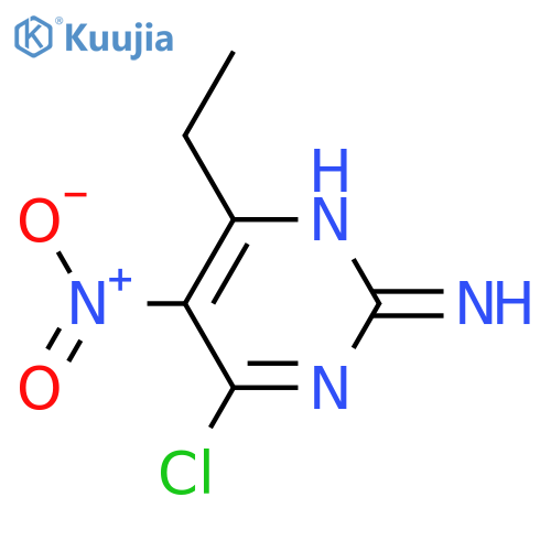 4-chloro-6-ethyl-5-nitro-1,2-dihydropyrimidin-2-imine structure