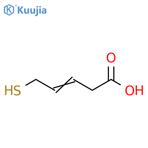 5-sulfanylpent-3-enoic acid structure