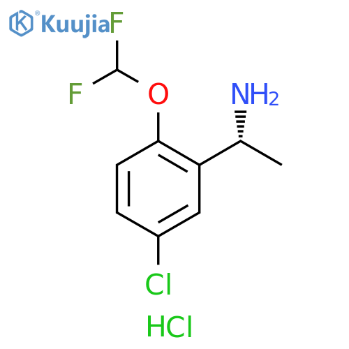 (1R)-1-5-chloro-2-(difluoromethoxy)phenylethan-1-amine hydrochloride structure