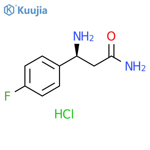 (3S)-3-amino-3-(4-fluorophenyl)propanamide hydrochloride structure