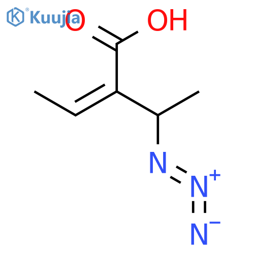 2-Butenoic acid, 2-(1-azidoethyl)- structure
