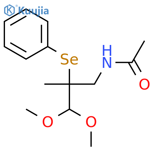 Acetamide, N-[3,3-dimethoxy-2-methyl-2-(phenylseleno)propyl]- structure