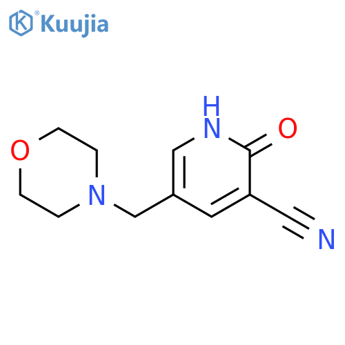 5-(morpholin-4-yl)methyl-2-oxo-1,2-dihydropyridine-3-carbonitrile structure