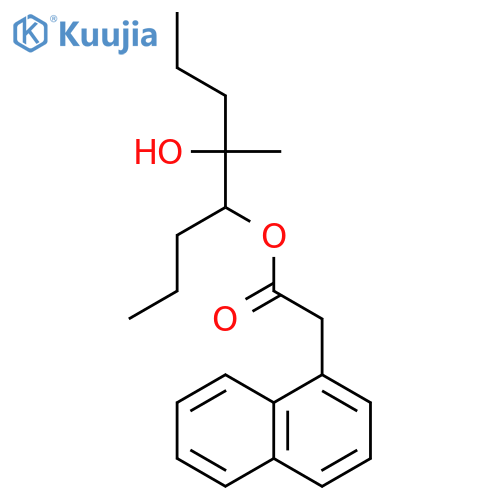 5-Hydroxy-5-methyloctan-4-yl (naphthalen-1-yl)acetate structure
