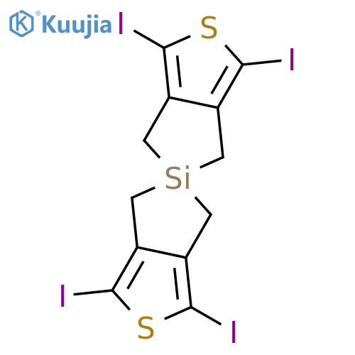 1,1',3,3'-Tetraiodo-4H,4'H,6H,6'H-5,5'-spirobi[silolo[3,4-c]thiophene] structure