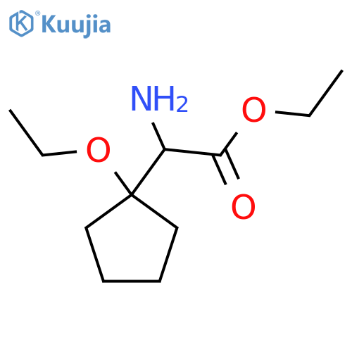 Ethyl 2-amino-2-(1-ethoxycyclopentyl)acetate structure