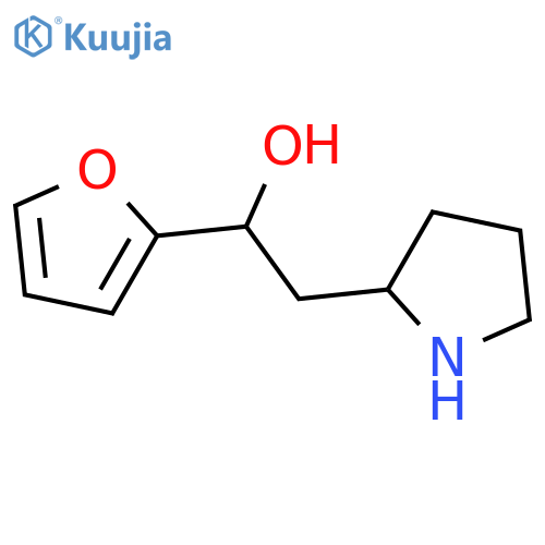 1-(furan-2-yl)-2-(pyrrolidin-2-yl)ethan-1-ol structure