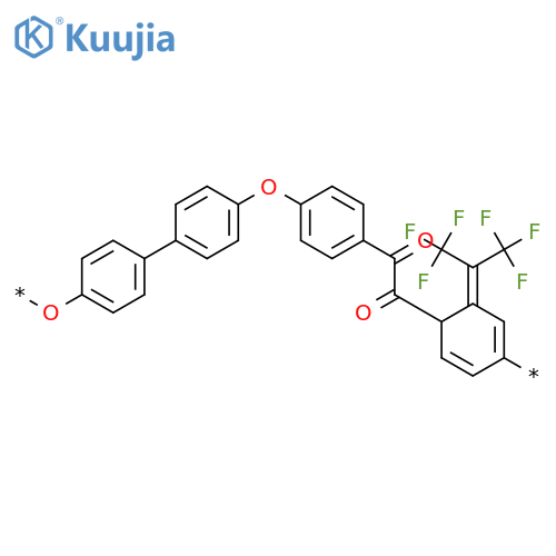 Poly[oxy-1,4-phenylene[2,2,2-trifluoro-1-(trifluoromethyl)ethylidene]-1,4-phenyleneoxy-1,4-phenylene(1,2-dioxo-1,2-ethanediyl)-1,4-phenylene] structure
