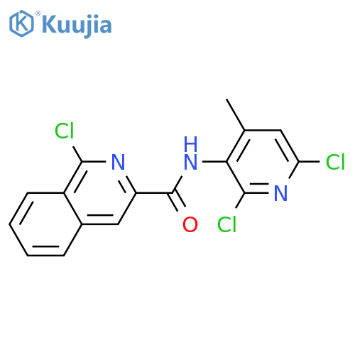 1-chloro-N-(2,6-dichloro-4-methylpyridin-3-yl)isoquinoline-3-carboxamide structure