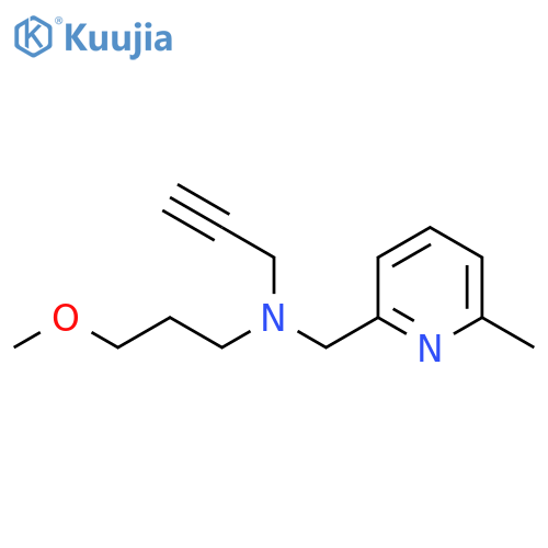 (3-methoxypropyl)(6-methylpyridin-2-yl)methyl(prop-2-yn-1-yl)amine structure