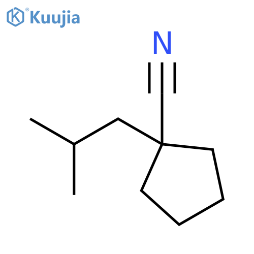 1-(2-methylpropyl)cyclopentane-1-carbonitrile structure