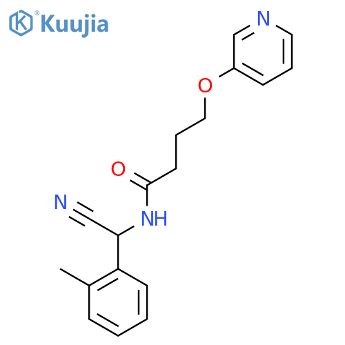 N-[cyano(2-methylphenyl)methyl]-4-(pyridin-3-yloxy)butanamide structure