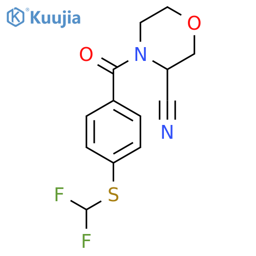 4-[4-(Difluoromethylsulfanyl)benzoyl]morpholine-3-carbonitrile structure