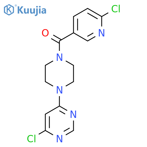 4-Chloro-6-[4-(6-chloropyridine-3-carbonyl)piperazin-1-yl]pyrimidine structure