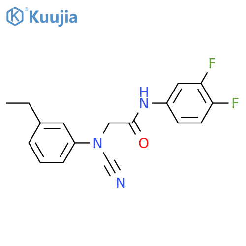 2-[cyano(3-ethylphenyl)amino]-N-(3,4-difluorophenyl)acetamide structure