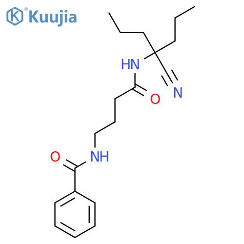N-(1-cyano-1-propylbutyl)-4-(phenylformamido)butanamide structure