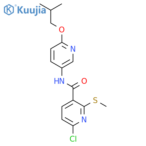 6-chloro-N-[6-(2-methylpropoxy)pyridin-3-yl]-2-(methylsulfanyl)pyridine-3-carboxamide structure
