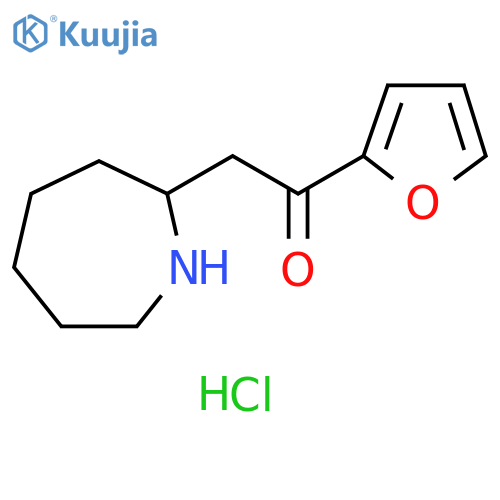 2-(azepan-2-yl)-1-(furan-2-yl)ethan-1-one hydrochloride structure