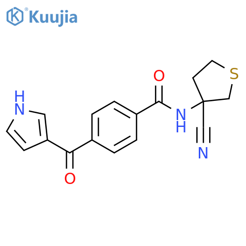 N-(3-Cyanotetrahydro-3-thienyl)-4-(1H-pyrrol-3-ylcarbonyl)benzamide structure