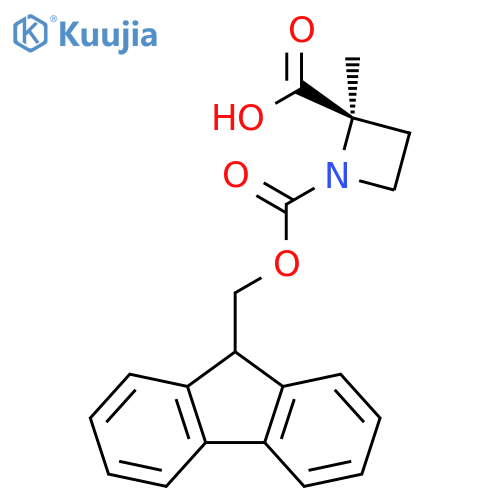 1,2-Azetidinedicarboxylic acid, 2-methyl-, 1-(9H-fluoren-9-ylmethyl) ester, (2R)- structure