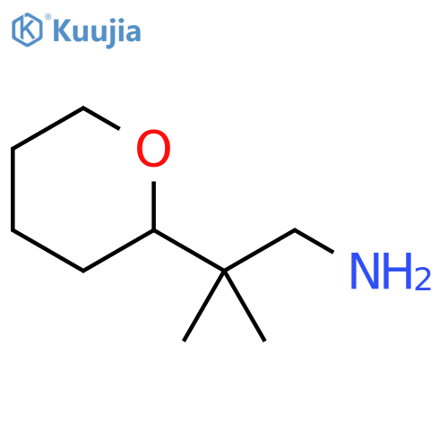 2-methyl-2-(oxan-2-yl)propan-1-amine structure