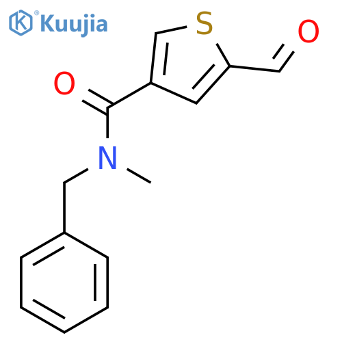 N-benzyl-5-formyl-N-methylthiophene-3-carboxamide structure