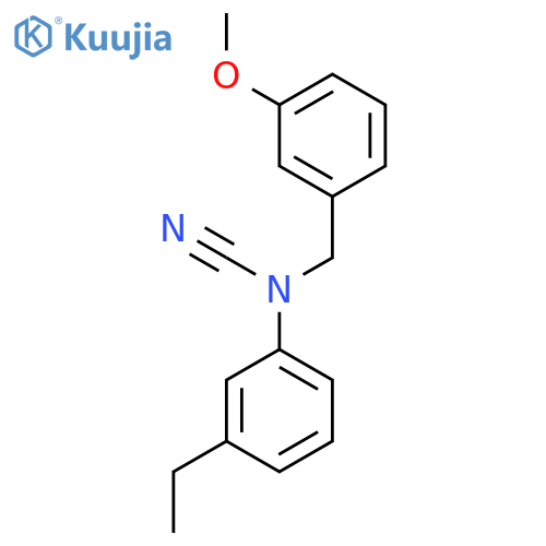 N-cyano-3-ethyl-N-(3-methoxyphenyl)methylaniline structure