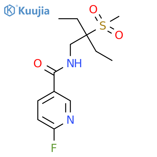 N-(2-ethyl-2-methanesulfonylbutyl)-6-fluoropyridine-3-carboxamide structure