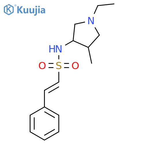 N-(1-ethyl-4-methylpyrrolidin-3-yl)-2-phenylethene-1-sulfonamide structure