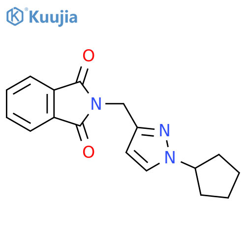 2-(1-Cyclopentyl-1H-pyrazol-3-ylmethyl)-isoindole-1,3-dione structure